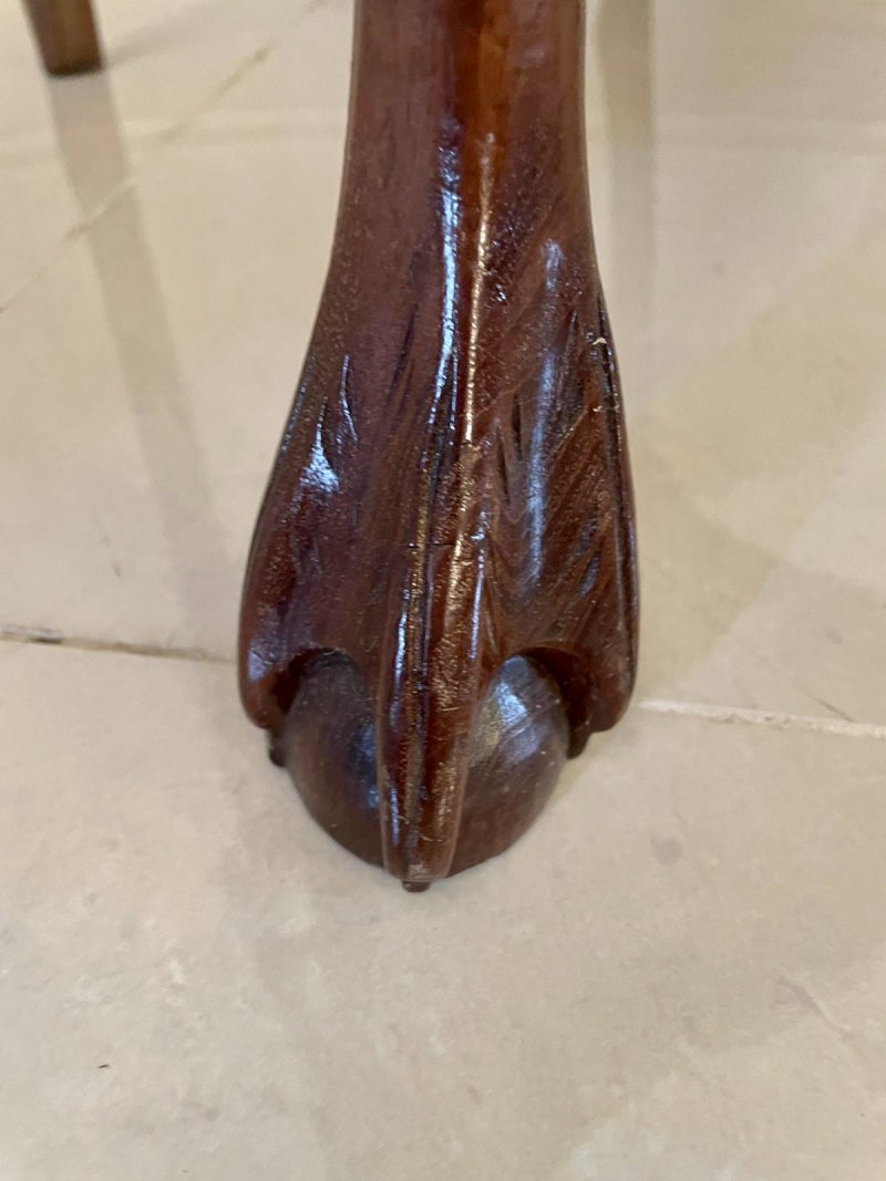 19th Century Antique Dutch Mahogany Marquetry Arm / Desk Chair - Image 8